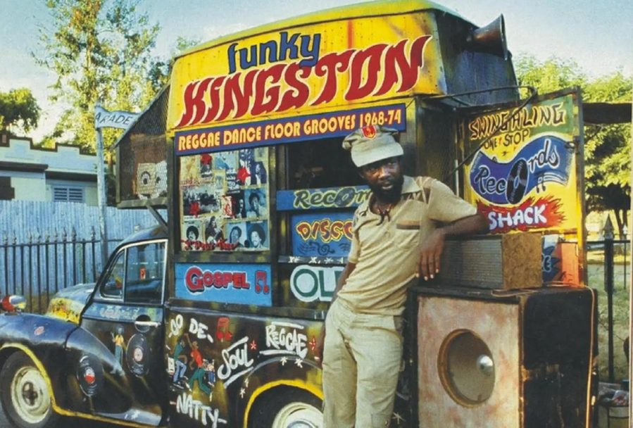An itinerant record shack in Kingston.
