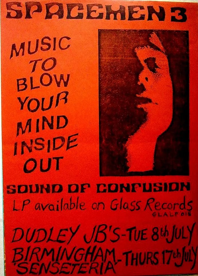 Poster for the Sound of Confusion British tour, 1986.